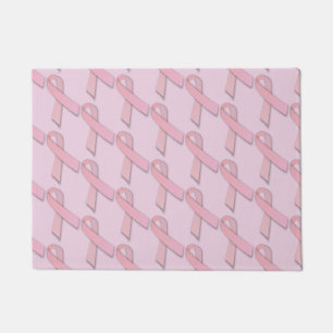 Dressy Pink Ribbons Tiled Pattern Doormat