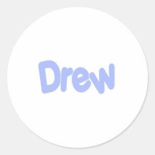Drew Classic Round Sticker