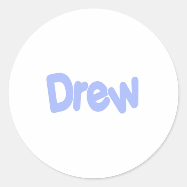 Drew Classic Round Sticker (Front)