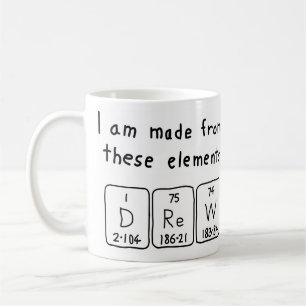Drew periodic table name mug