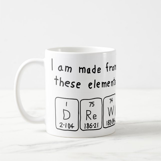 Drew periodic table name mug (Left)