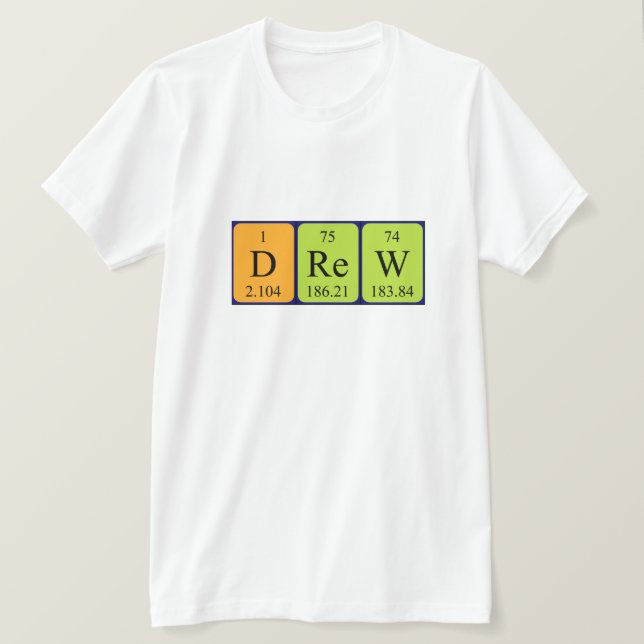 Drew periodic table name shirt (Design Front)