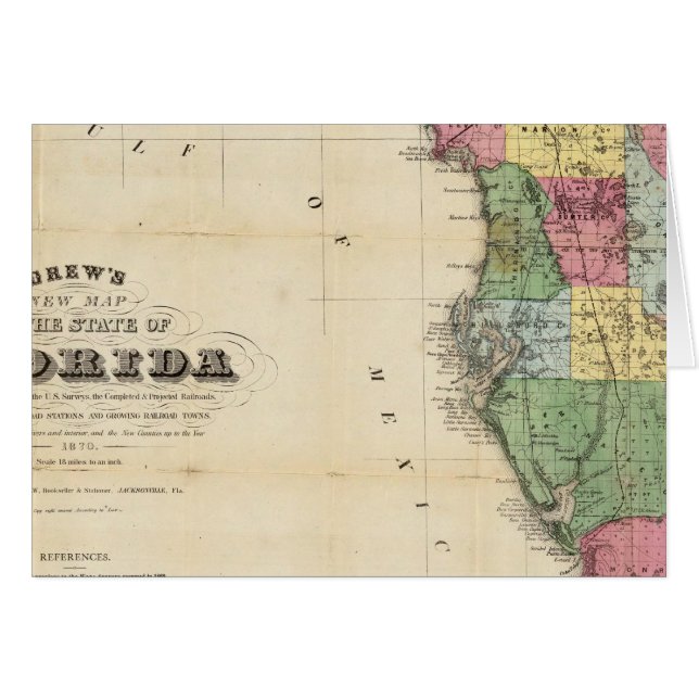 Drew's New Map Of The State Of Florida (Front Horizontal)