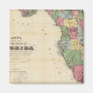 Drew's New Map Of The State Of Florida Magnet