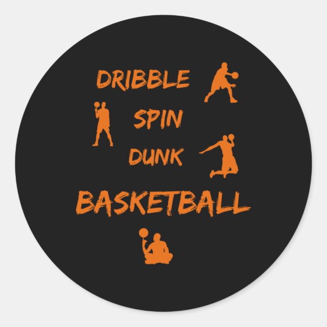 Dribble  classic round sticker (Front)