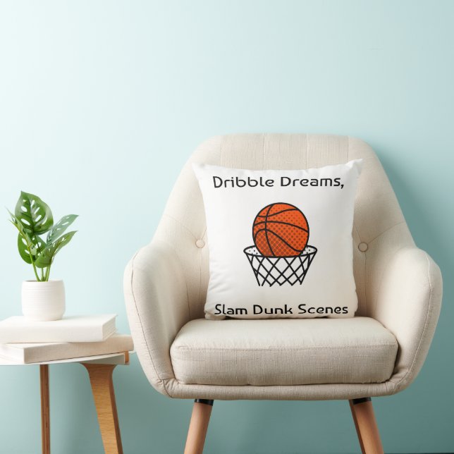 Dribble Dreams, Slam Dunk Scenes Basketball Cushion (Chair)