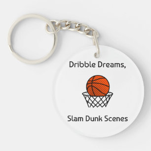 Dribble Dreams, Slam Dunk Scenes Basketball Key Ring