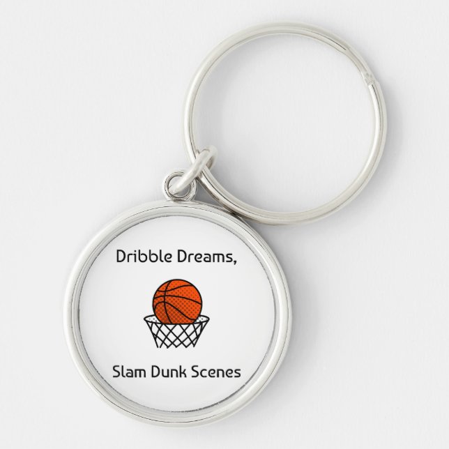 Dribble Dreams, Slam Dunk Scenes Basketball Key Ring (Front)