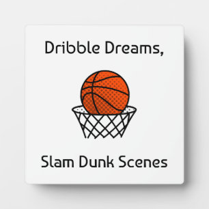 Dribble Dreams, Slam Dunk Scenes Basketball Plaque