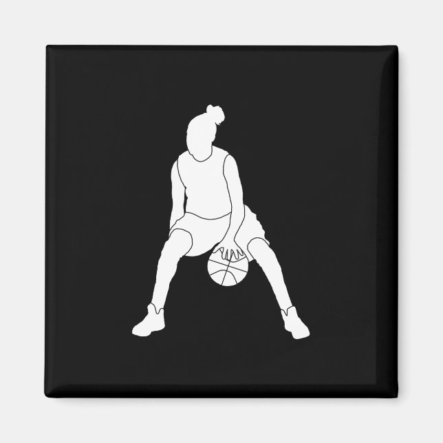 Dribble Silhouette Magnet Black (Front)