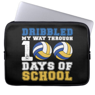 Dribbled My Way Through 100 Days School Volleyball Laptop Sleeve