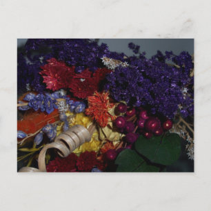 Dried Autumn Flowers Postcard