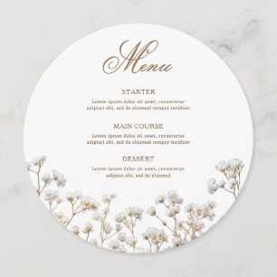 Dried Baby's Breath Round Menu