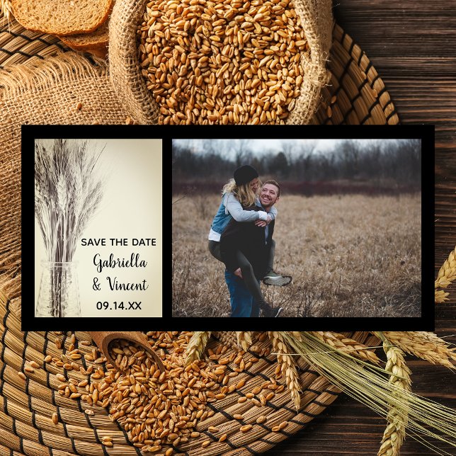 Dried Barley Country Farm Wedding Save the Date (Creator Uploaded)