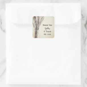 Dried Barley Farm Wedding Thank You Favour Tag