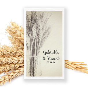 Dried Barley in Bottle Country Farm Wedding Napkin