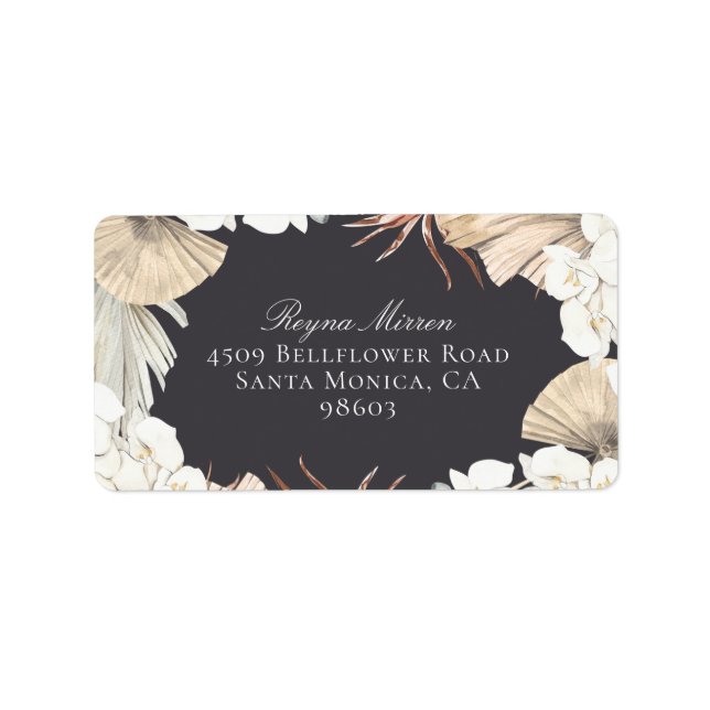 Dried Botanical Frame Address Label (Front)