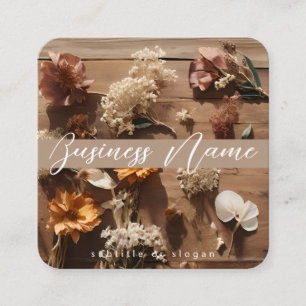 Dried Floral Boho Aesthetic Business Card