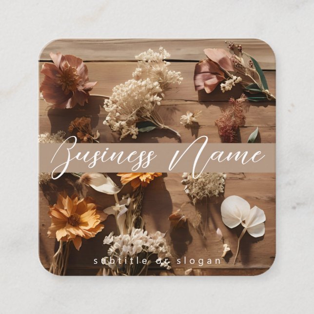 Dried Floral | Boho | Aesthetic | Business Card (Front)