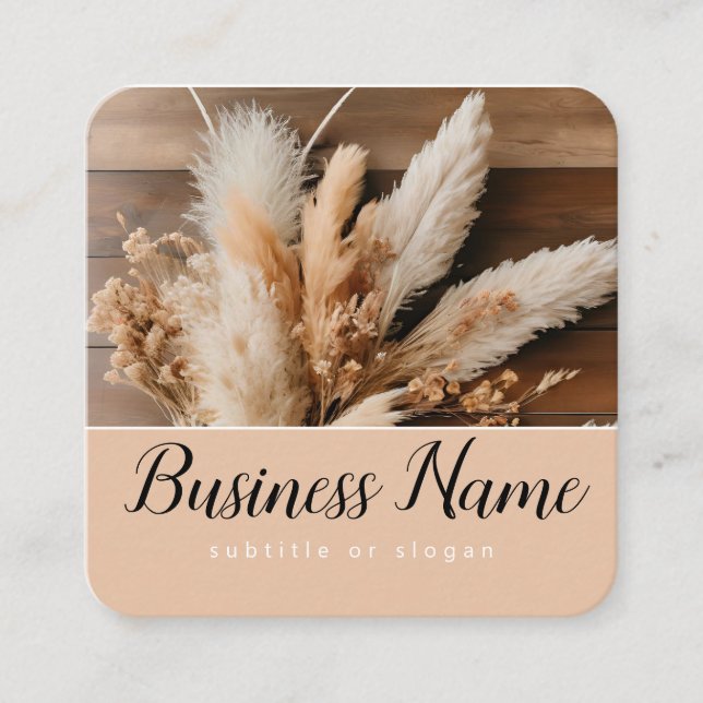 Dried Floral | Boho | Aesthetic | Business Card (Front)