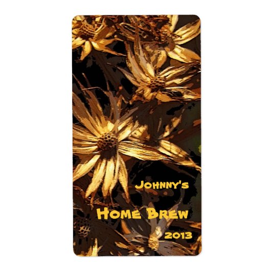 Dried Flower Beer Label Shipping Label