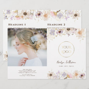 Dried flowers bifold brochure