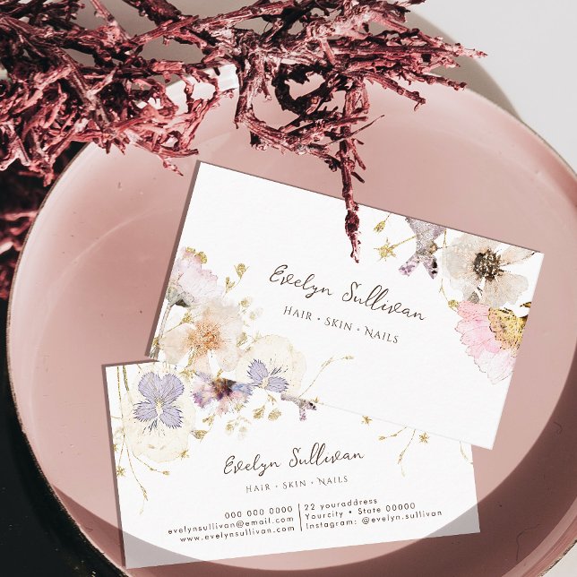 Dried flowers business card (Creator Uploaded)