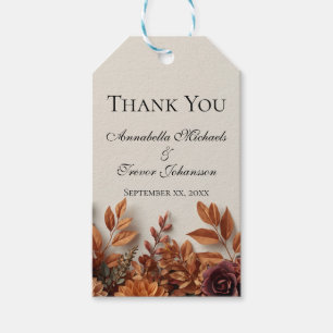 Dried Flowers Fall Floral Custom Name Gift Tags