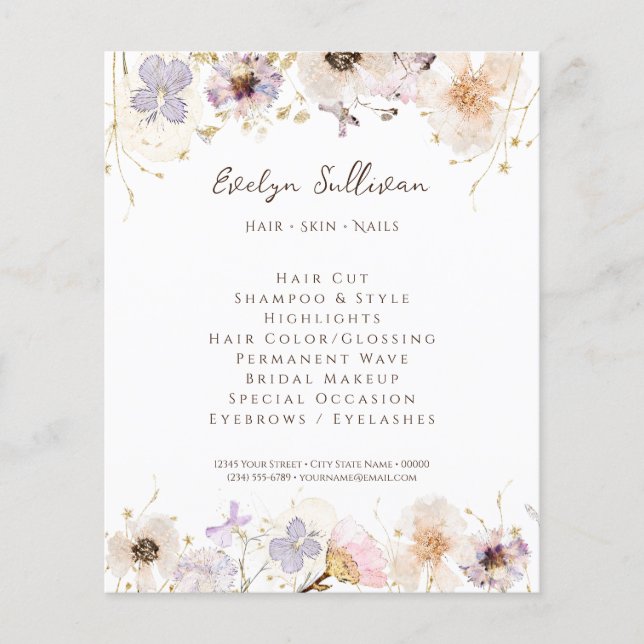 Dried flowers flyer (Front)