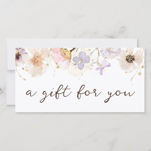 Dried flowers gift certificate (Front)