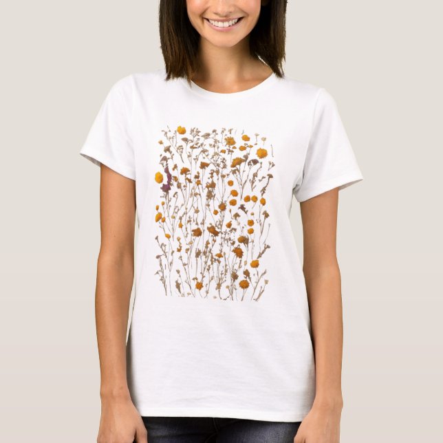 Dried Flowers Herbarium Elegant Botanical tshirt  (Front)