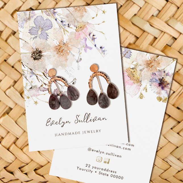 Dried flowers jewellery display card (Creator Uploaded)