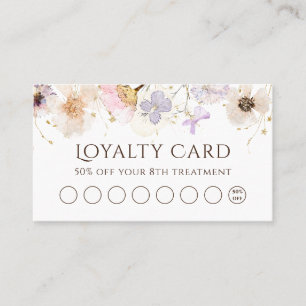 Dried flowers loyalty card