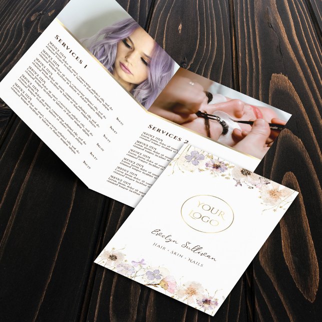 Dried flowers service menu brochure (Creator Uploaded)
