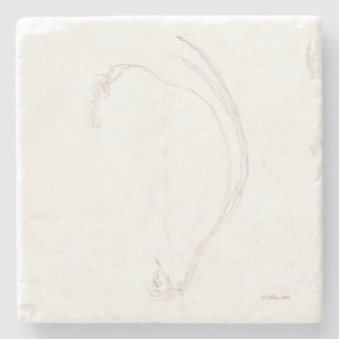 Dried freesia 2 stone coaster