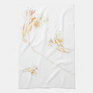 Dried Freesia No. 3 Tea Towel