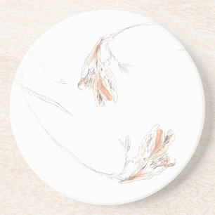 Dried freesias 1 coaster