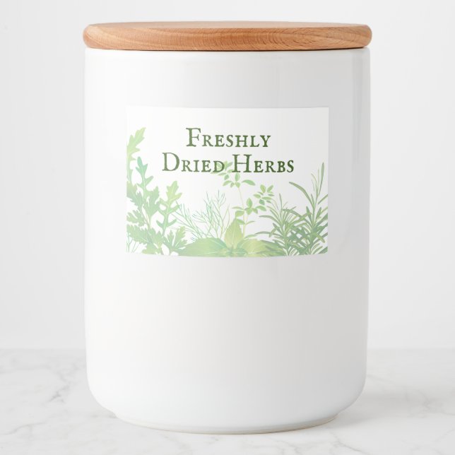 Dried Herbs Food Label Set (Front)