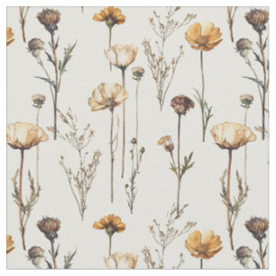 Dried herbs vintage wildflowers leaves and pressed fabric