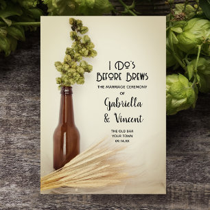 Dried Hops and Wheat Brewery Wedding Tri-Fold Programme
