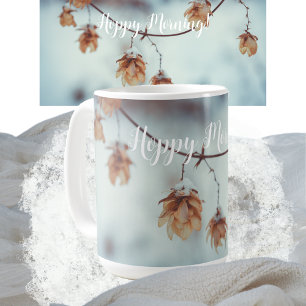 Dried Hops Garland in the Snowy Background Coffee Mug