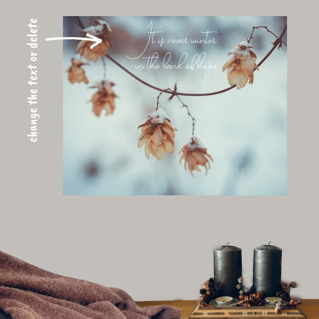 Dried Hops Garland in the Snowy Background Poster (Creator Uploaded)