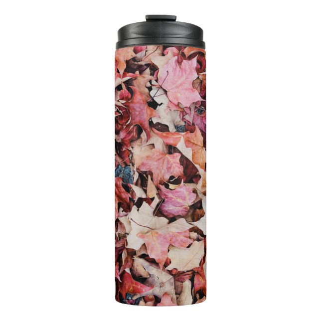 Dried leaves thermal tumbler (Front)