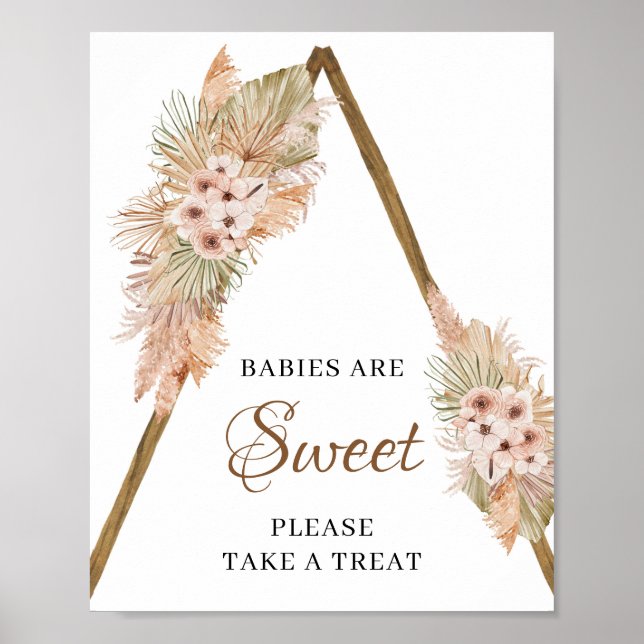 Dried Palm Leaves Pampas Grass Babies are Sweet Poster (Front)