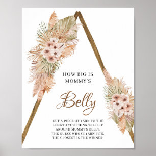 Dried Palm Pampas Grass How Big Is Mummy's Belly  Poster