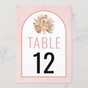 Dried palms and pampas grass soft pink wedding