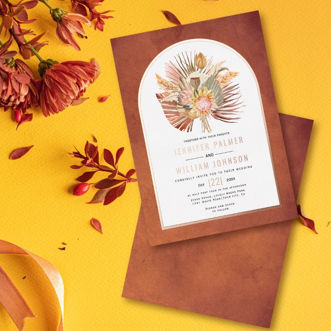 Dried pampas grass terracotta wedding rose gold (Creator Uploaded)