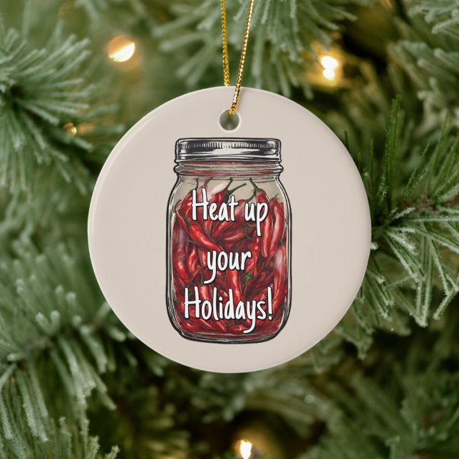 Dried Peppers Jar Ceramic Tree Decoration (Tree)