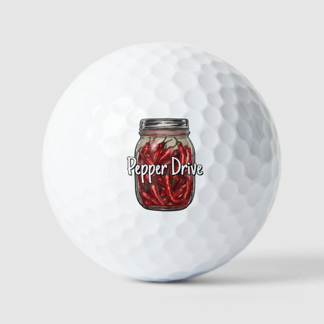 Dried Peppers Jar Golf Balls (Front)
