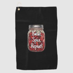 Dried Peppers Jar Golf Towel